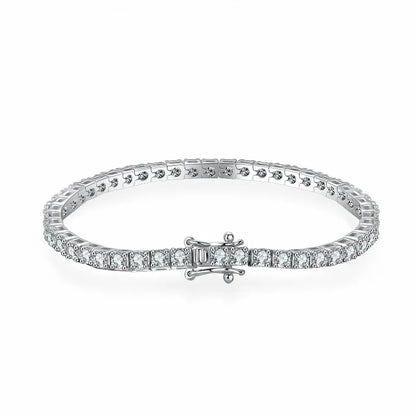 2.5mm Moissanite Tennis Bracelet Original s925 Sterling Silver Plated 14k Gold with GRA Bracelets for Women